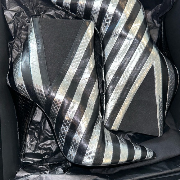 YSL Snake Black and Silver Boot - Picture 14 of 14